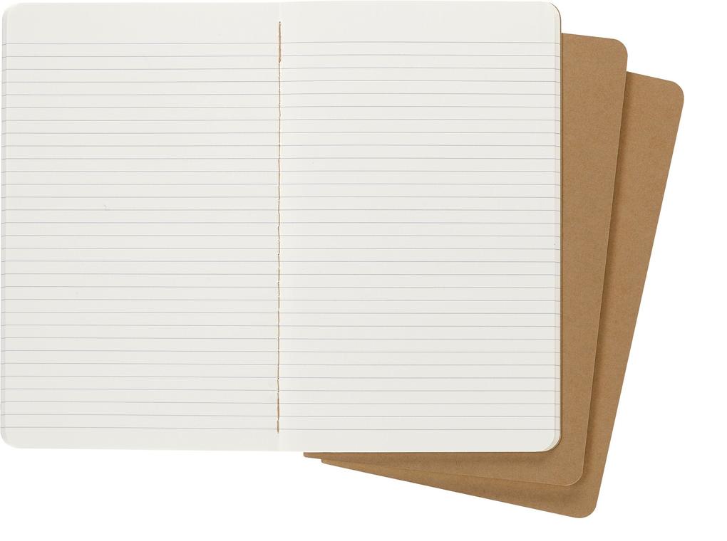 Weitere Ansicht: Moleskine Cahier large liniert packpapierbraun DIN A5. 3er Pack