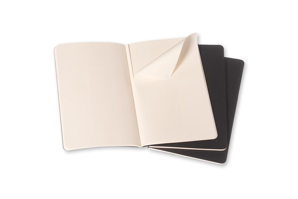 Weitere Ansicht: Moleskine Cahier, L/A5, 3er Set, Blanko, Kartoneinband, Schwarz