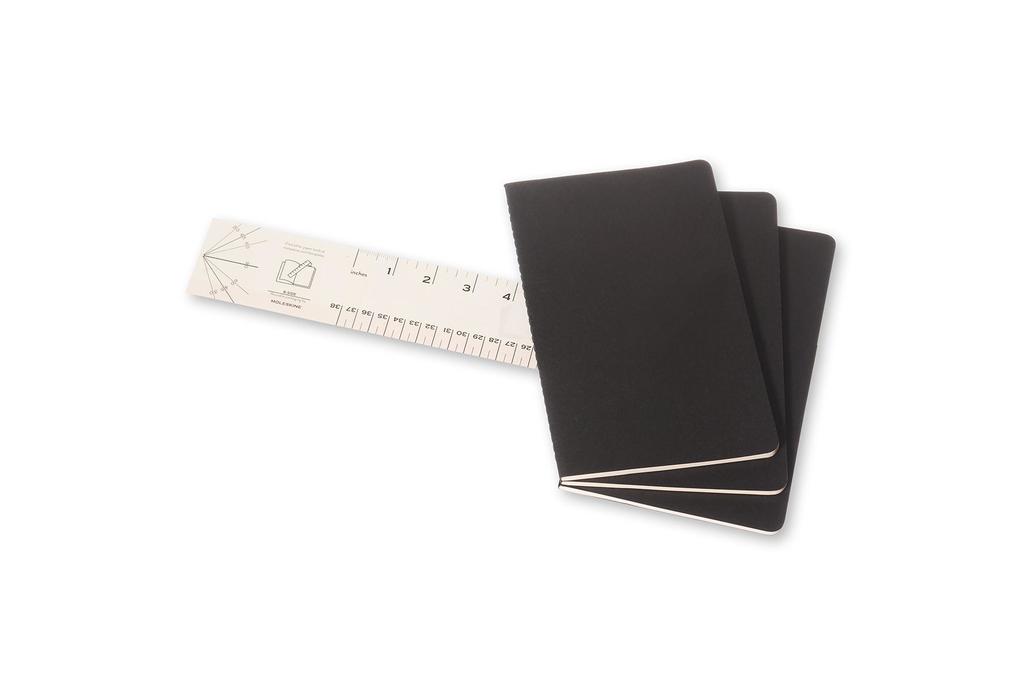 Weitere Ansicht: Moleskine Cahier, L/A5, 3er Set, Blanko, Kartoneinband, Schwarz
