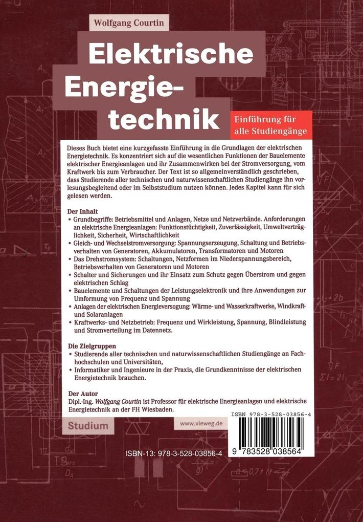 Weitere Ansicht: Elektrische Energietechnik | Wolfgang Courtin