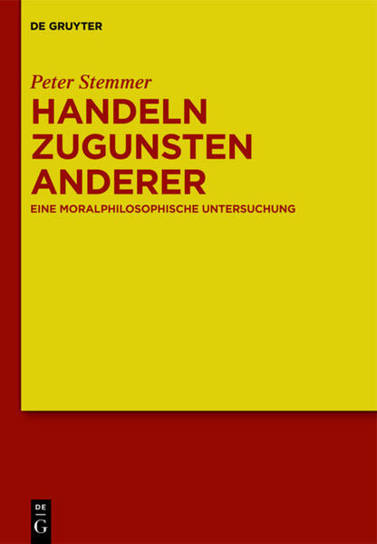 Produktbild: Handeln zugunsten anderer | Peter Stemmer