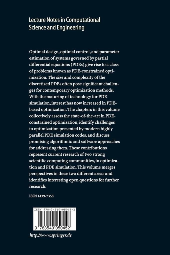 Weitere Ansicht: Large-Scale PDE-Constrained Optimization