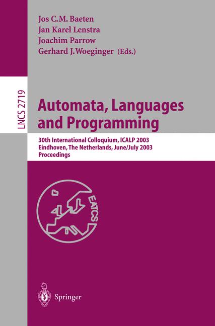 Weitere Ansicht: Automata, Languages and Programming