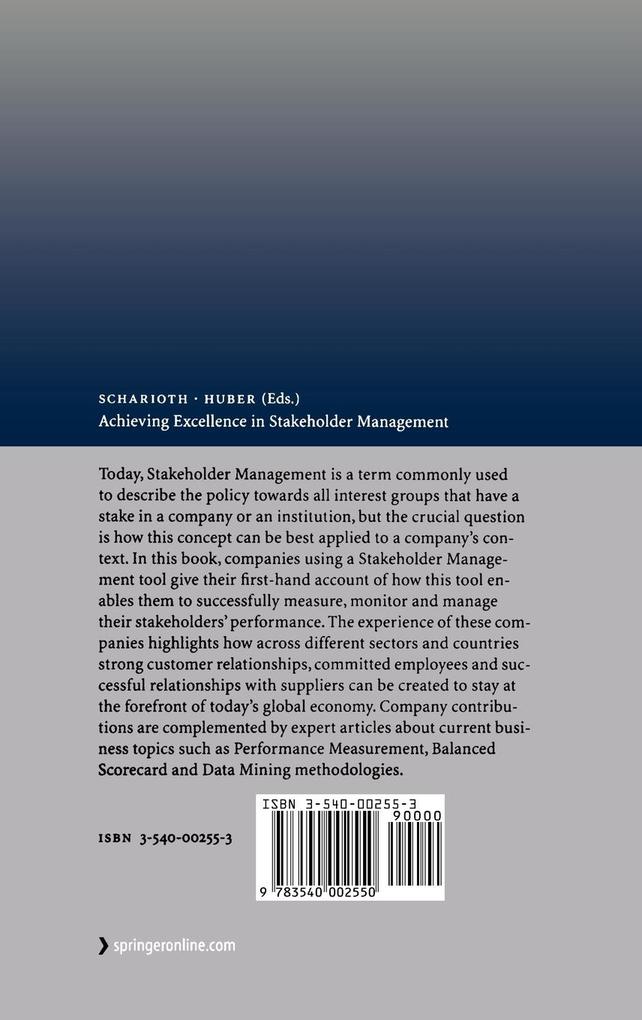 Weitere Ansicht: Achieving Excellence in Stakeholder Management
