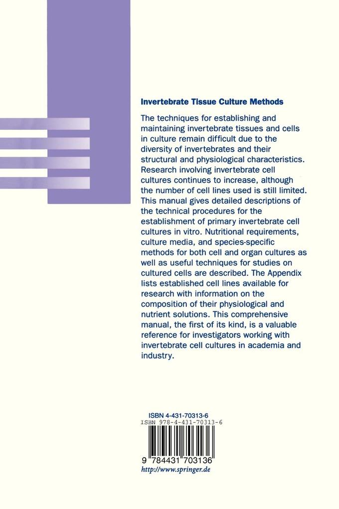 Weitere Ansicht: Invertebrate Tissue Culture Methods | Jun Mitsuhashi