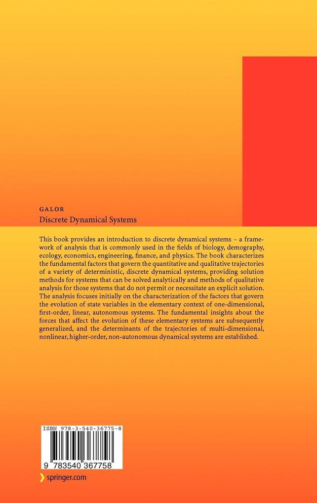 Weitere Ansicht: Discrete Dynamical Systems | Oded Galor