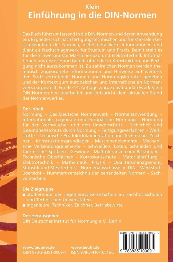 Weitere Ansicht: Einführung in die DIN-Normen | Martin Klein
