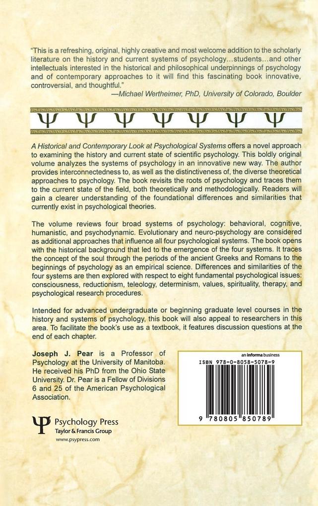 Weitere Ansicht: A Historical and Contemporary Look at Psychological Systems | Joseph J. Pear