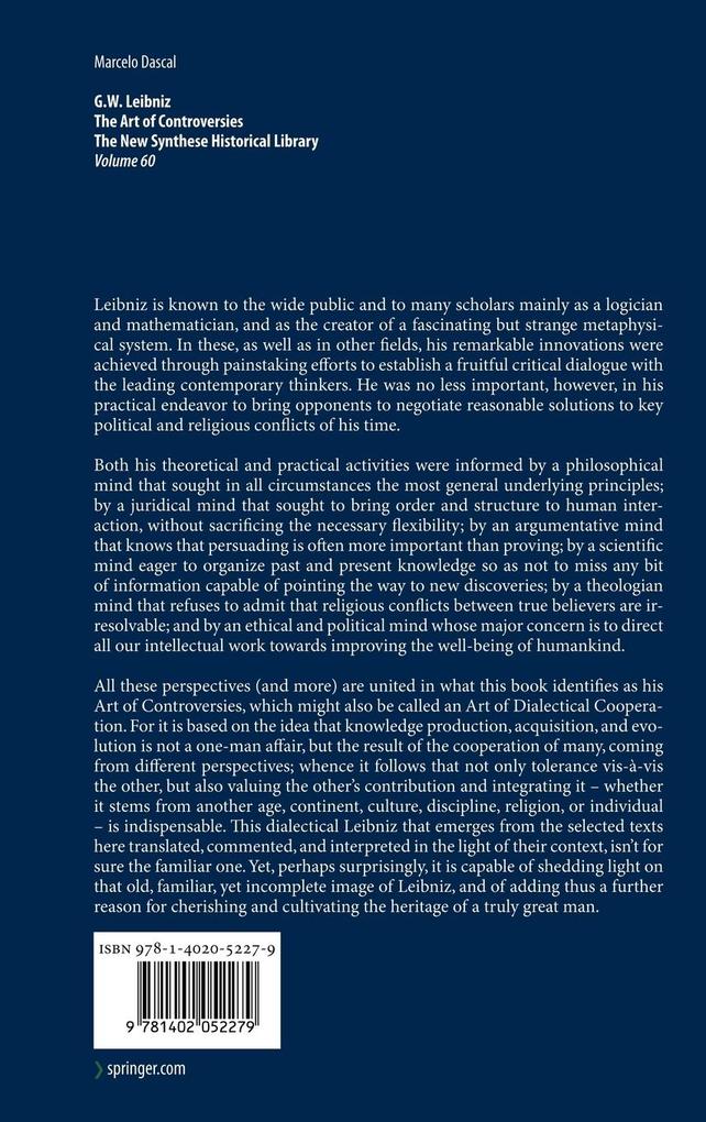 Weitere Ansicht: Gottfried Wilhelm Leibniz | Marcelo Dascal