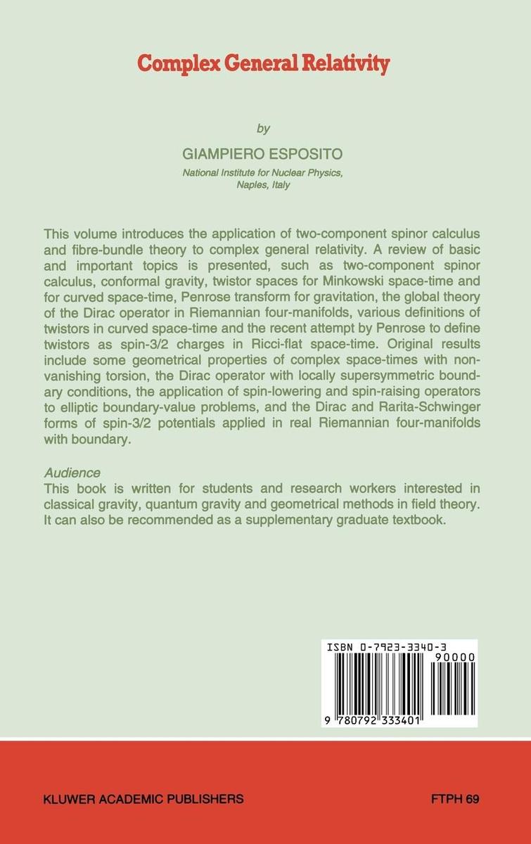 Weitere Ansicht: Complex General Relativity | Giampiero Esposito