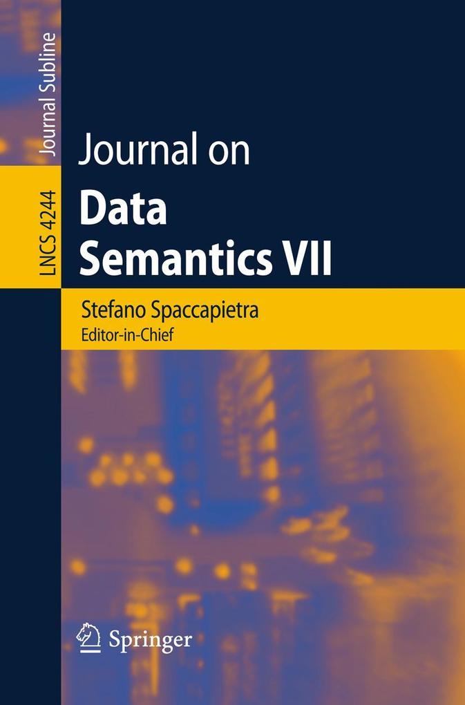 Produktbild: Journal on Data Semantics VII