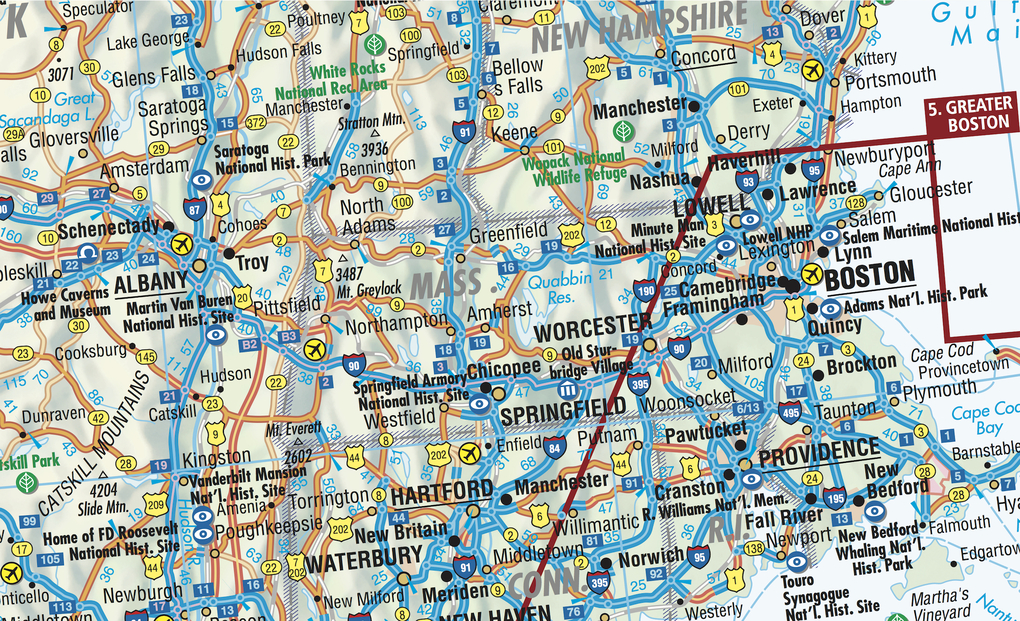 Weitere Ansicht: USA Northeast - New York & Great Lakes, Borch Map