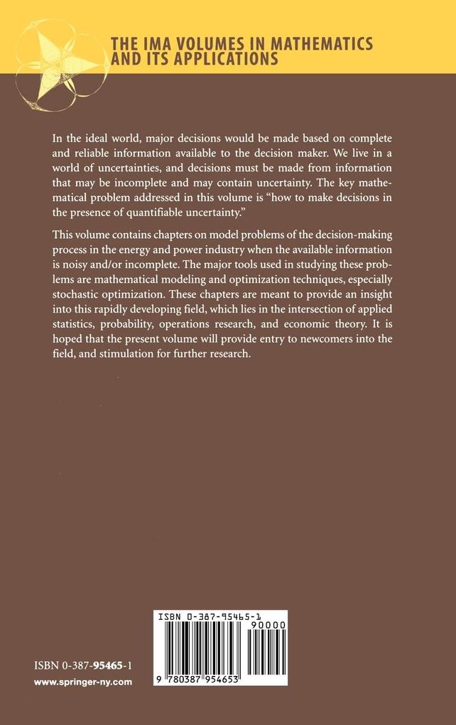 Weitere Ansicht: Decision Making Under Uncertainty | Claude Greengard, Andrzej Ruszczynski