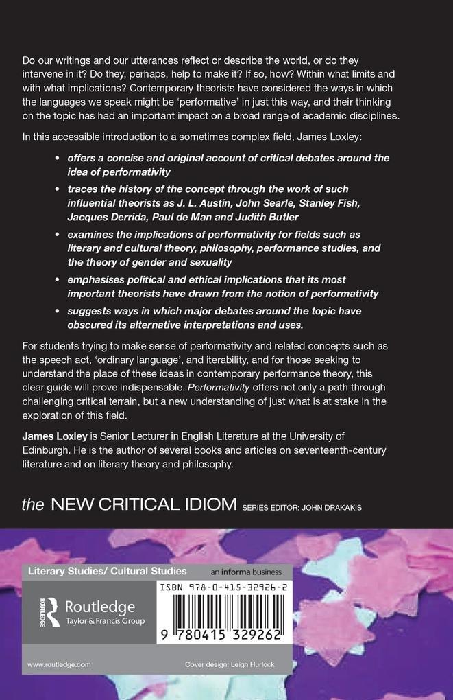 Weitere Ansicht: Performativity | James Loxley