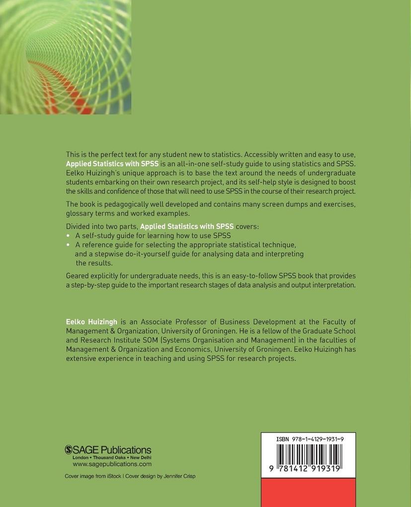 Weitere Ansicht: Applied Statistics with SPSS | Eelko Huizingh