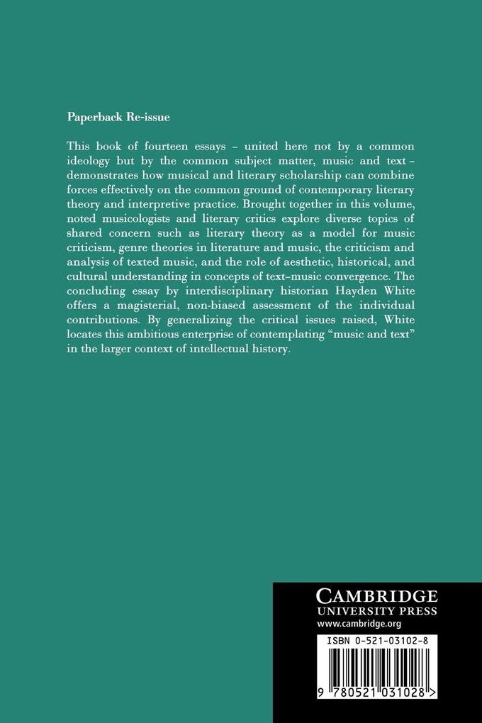 Weitere Ansicht: Music and Text