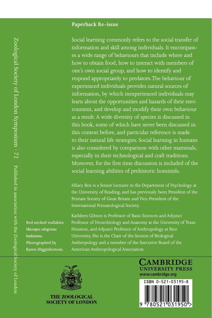 Weitere Ansicht: Mammalian Social Learning