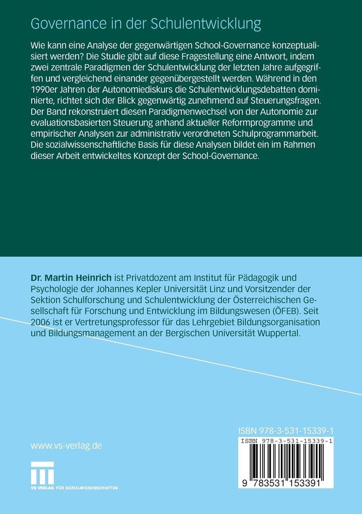 Weitere Ansicht: Governance in der Schulentwicklung | Martin Heinrich