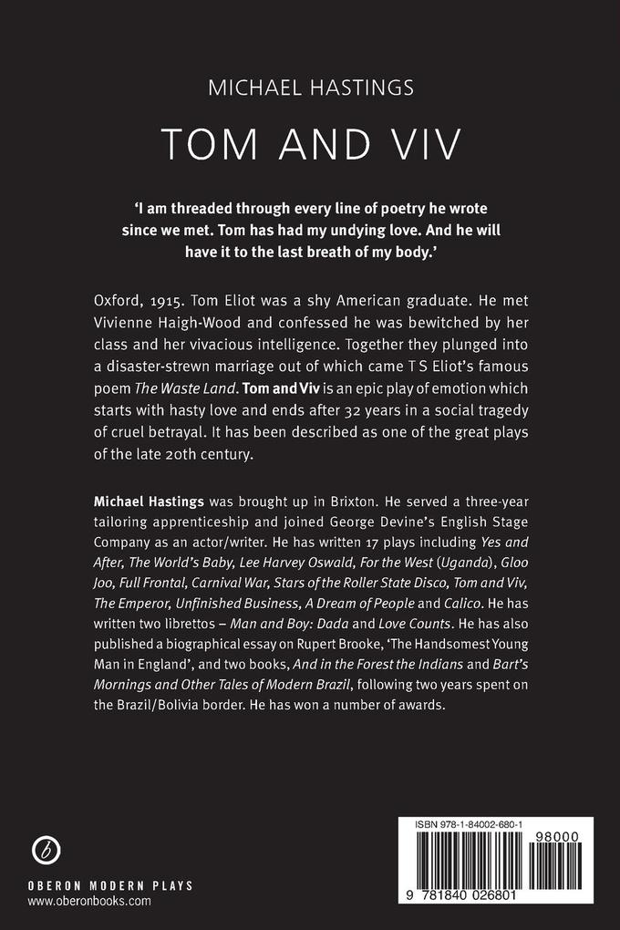 Weitere Ansicht: TOM AND VIV | Michael Hastings