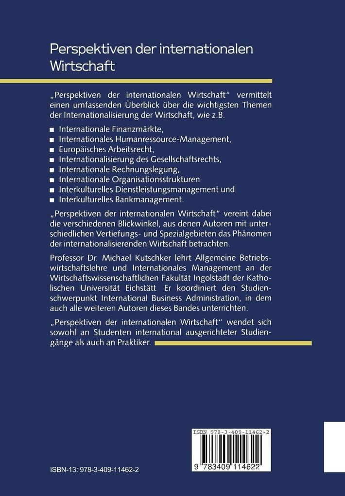 Weitere Ansicht: Perspektiven der internationalen Wirtschaft | Michael Kutschker
