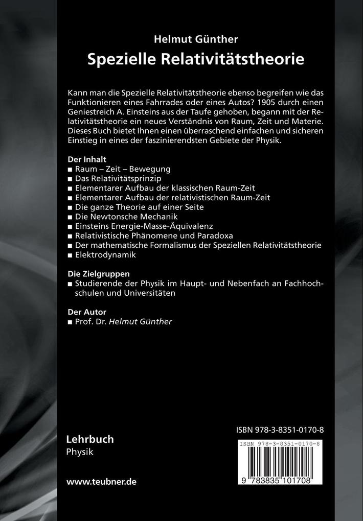 Weitere Ansicht: Spezielle Relativitätstheorie | Helmut Günther