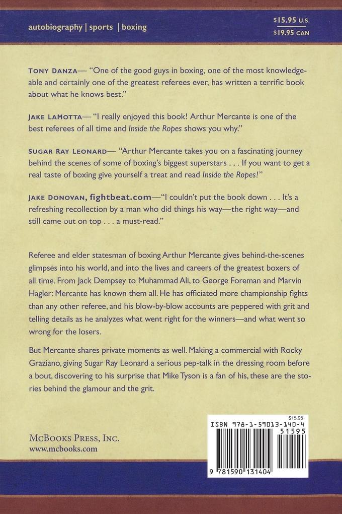 Weitere Ansicht: Inside the Ropes | Arthur Mercante, Phil Guarnieri