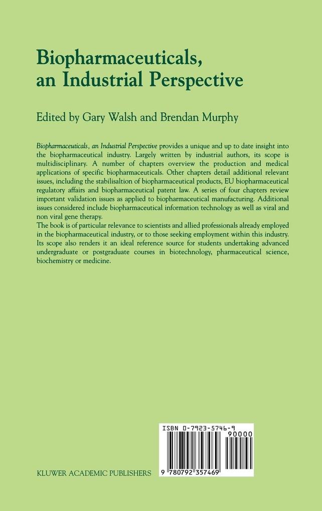 Weitere Ansicht: Biopharmaceuticals, an Industrial Perspective