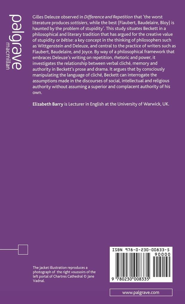 Weitere Ansicht: Beckett and Authority | Elizabeth Barry