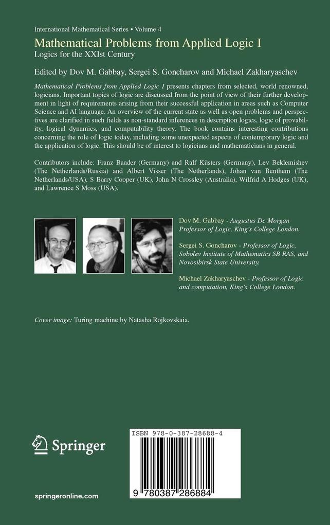 Weitere Ansicht: Mathematical Problems from Applied Logic I