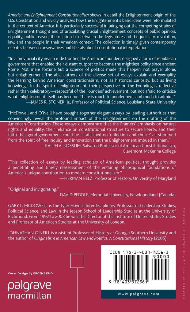 Weitere Ansicht: America and Enlightenment Constitutionalism