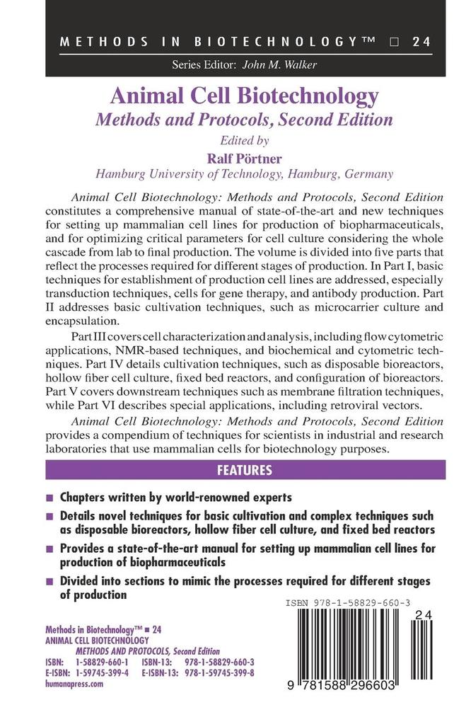 Weitere Ansicht: Animal Cell Biotechnology