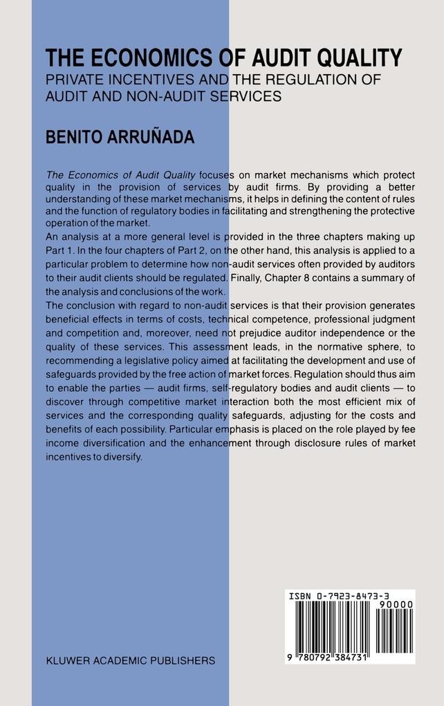 Weitere Ansicht: The Economics of Audit Quality | Benito Arrunada