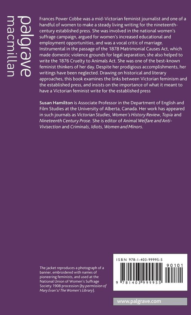Weitere Ansicht: Frances Power Cobbe and Victorian Feminism | Susan Hamilton