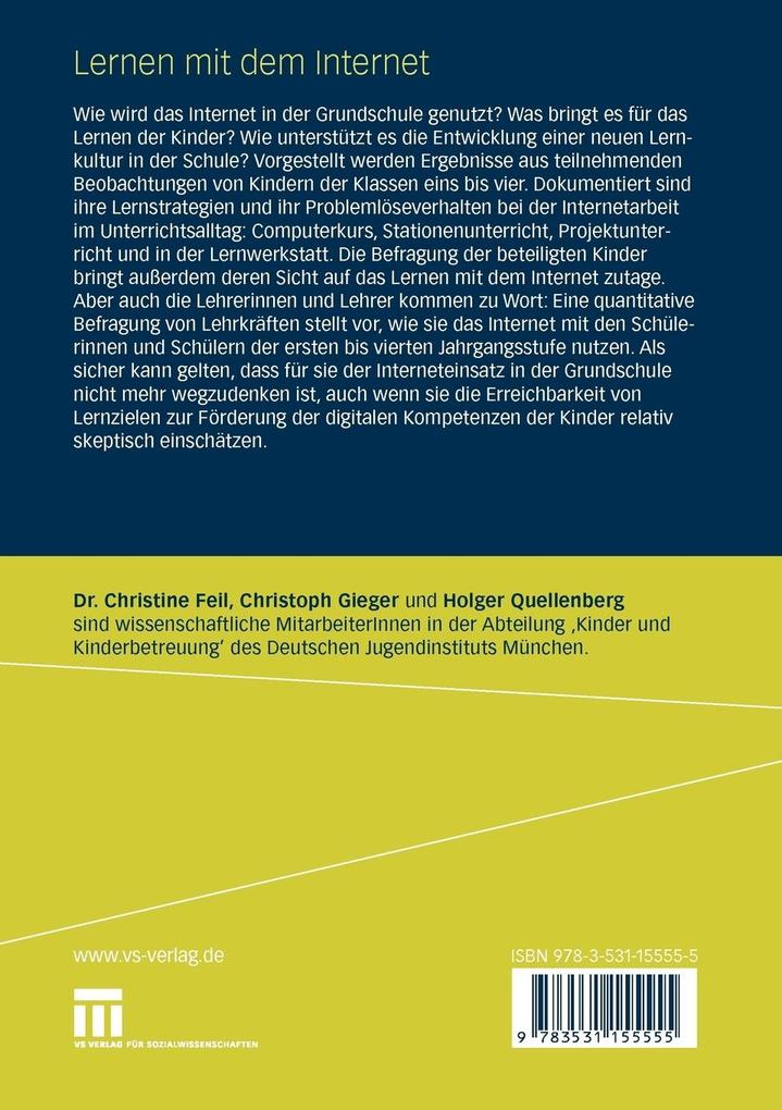 Weitere Ansicht: Lernen mit dem Internet | Christine Feil, Christoph Gieger, Holger Quellenberg