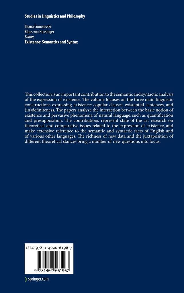 Weitere Ansicht: Existence: Semantics and Syntax