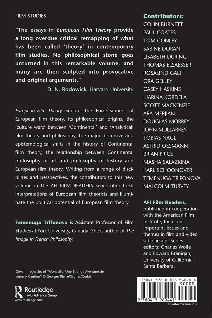 Weitere Ansicht: European Film Theory