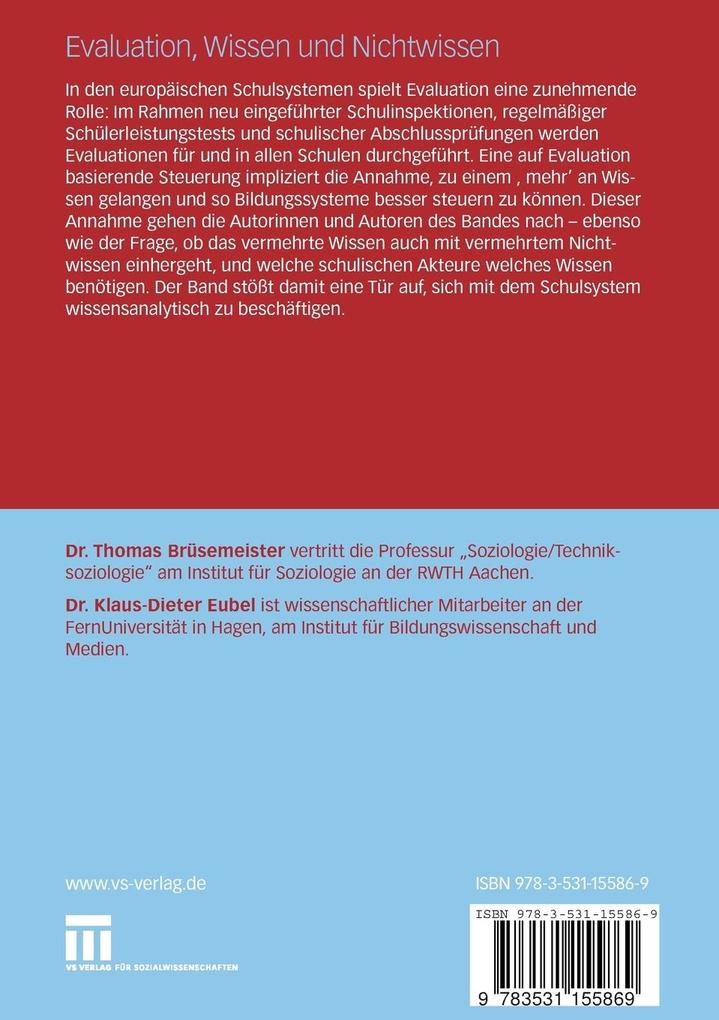 Weitere Ansicht: Evaluation, Wissen und Nichtwissen