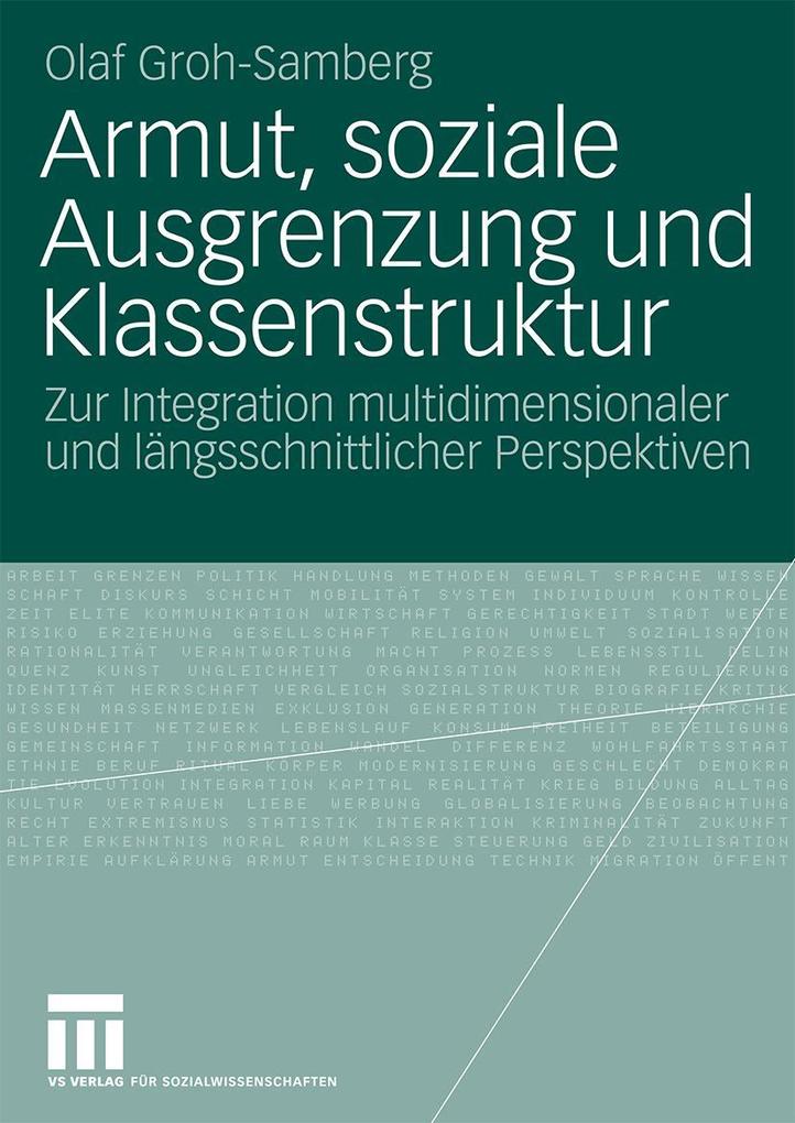 Produktbild: Armut, soziale Ausgrenzung und Klassenstruktur | Olaf Groh-Samberg