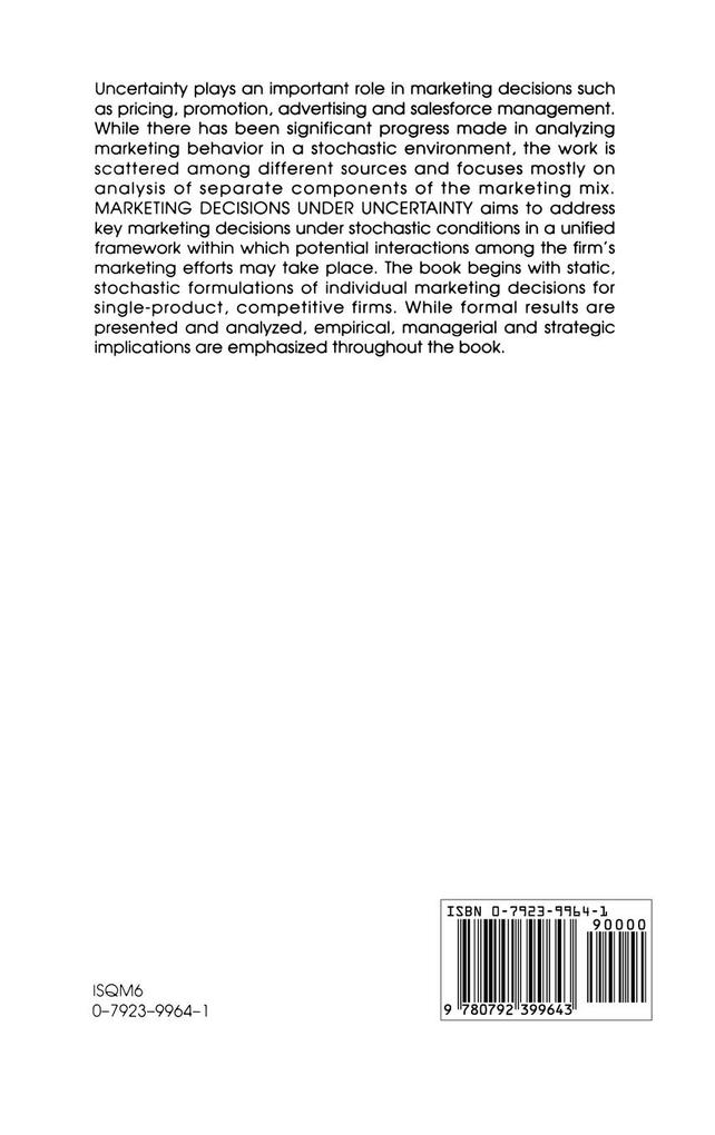 Weitere Ansicht: Marketing Decisions Under Uncertainty | Dung Nguyen