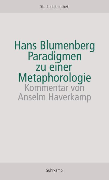 Produktbild: Paradigmen zu einer Metaphorologie | Hans Blumenberg