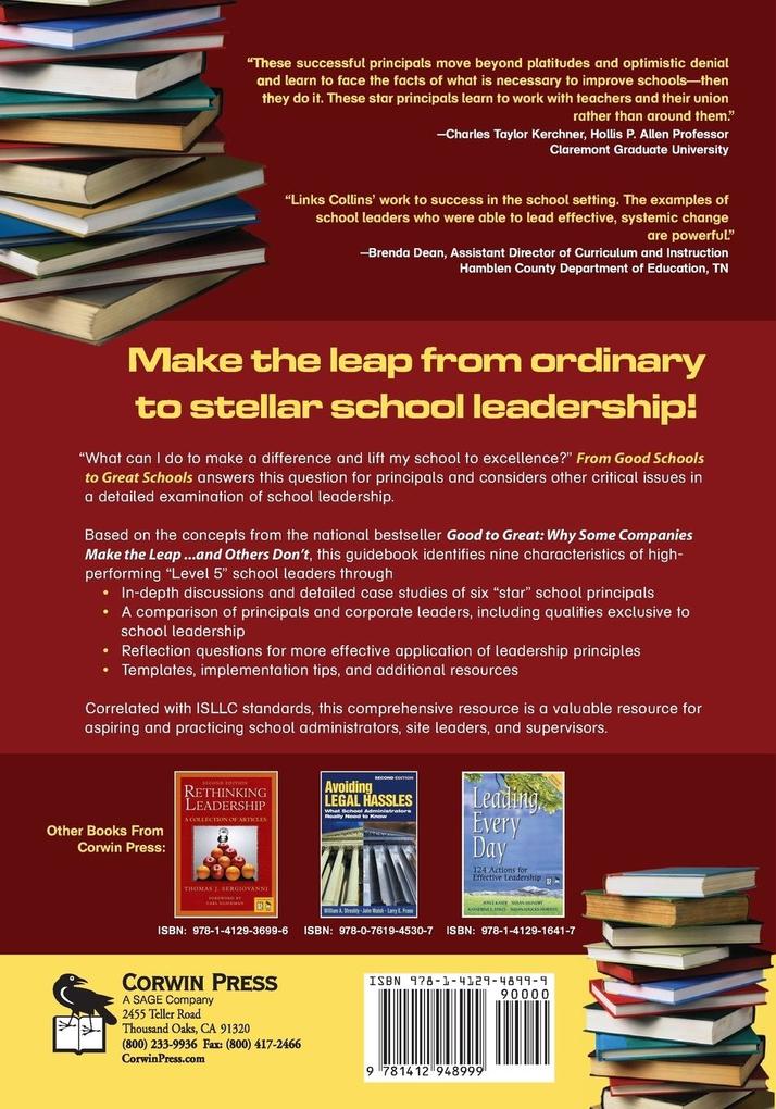 Weitere Ansicht: From Good Schools to Great Schools | Susan P. Gray, William A. Streshly