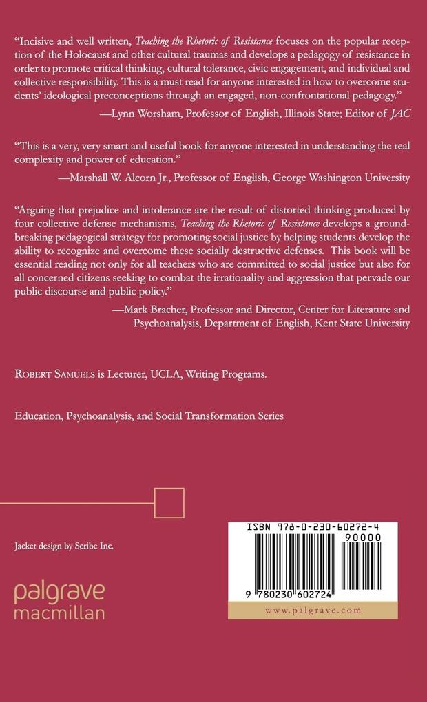Weitere Ansicht: Teaching the Rhetoric of Resistance | R. Samuels