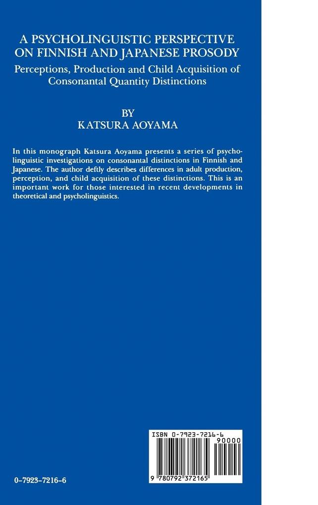 Weitere Ansicht: A Psycholinguistic Perspective on Finnish and Japanese Prosody | Katsura Aoyama