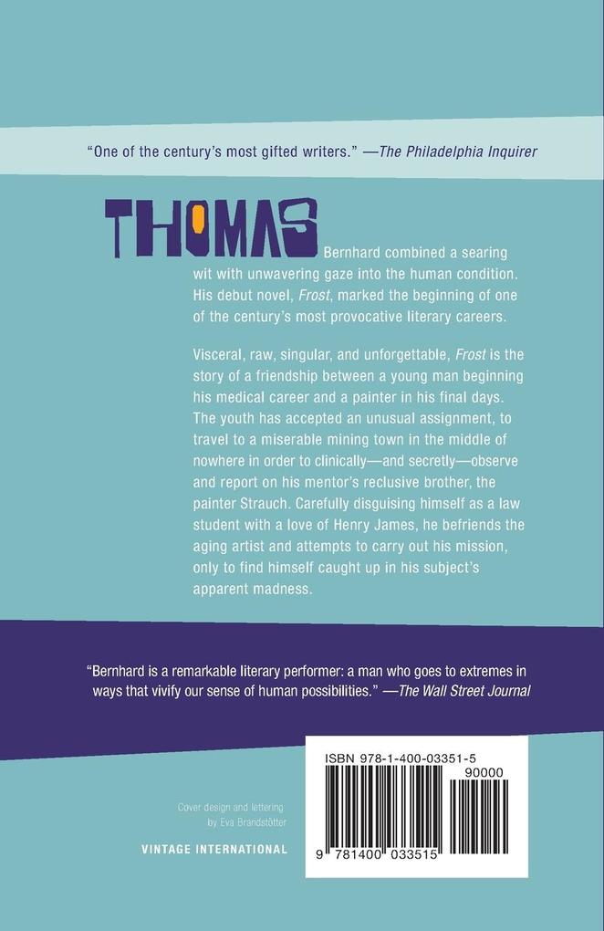 Weitere Ansicht: Frost | Thomas Bernhard