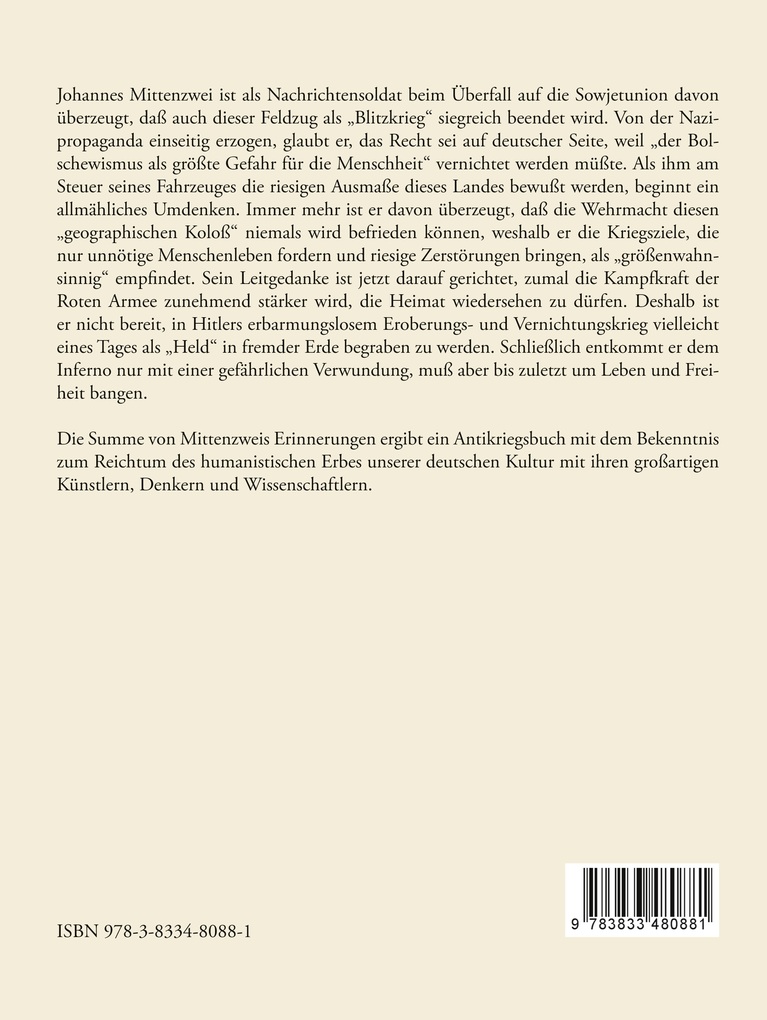 Weitere Ansicht: Soldatenjahre | Johannes Mittenzwei