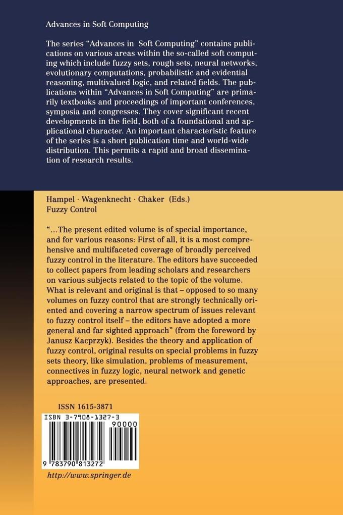 Weitere Ansicht: Fuzzy Control | Rainer Hampel, Michael Wagenknecht, Nasredin. Chaker