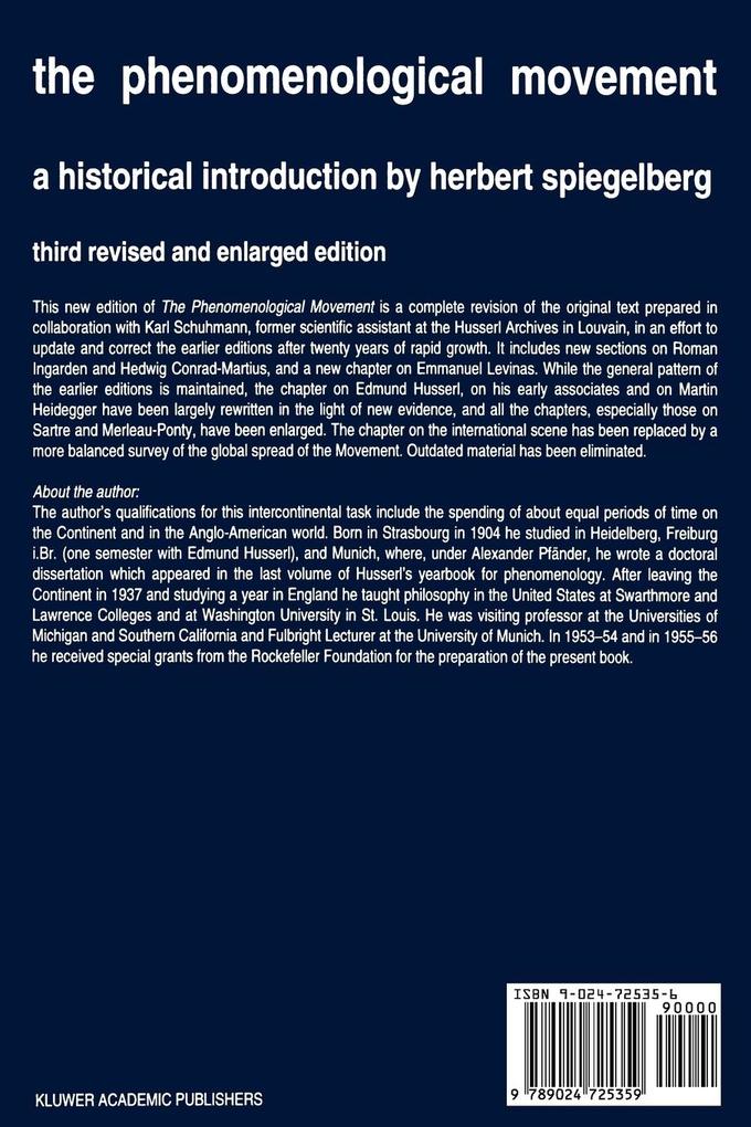 Weitere Ansicht: The Phenomenological Movement