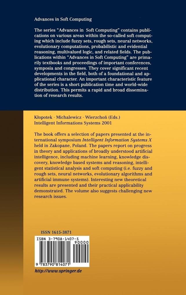 Weitere Ansicht: Intelligent Information Systems 2001