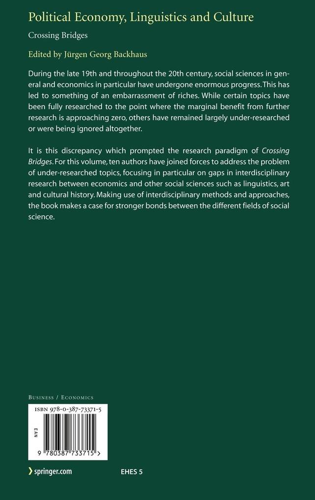 Weitere Ansicht: Political Economy, Linguistics and Culture