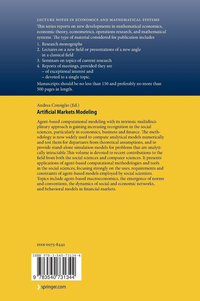 Weitere Ansicht: Artificial Markets Modeling